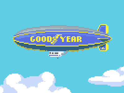 GoodYear blimp airship blimp goodyear pixel pixel art