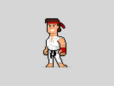 Ryu pixel art pixel dailies ryu street fighter