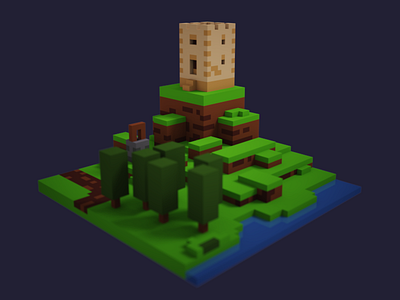 Voxel castle