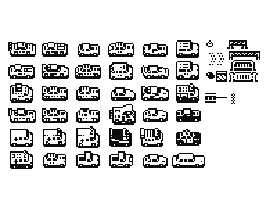 Cars 1bit 1bitclickerjam cars pixel pixel art sprites