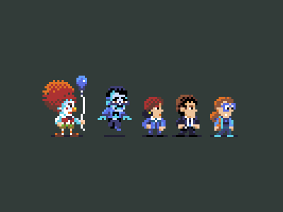 Thimbleweed Park characters. delores fan art pixel pixel art thimbleweed park