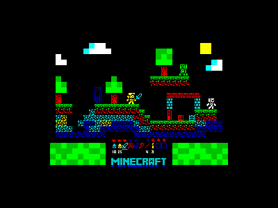 Minecraft demake 8 bits demake minecraft pixel pixel art zx spectrum