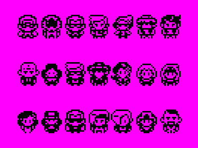 1 bit characters 1 bit gamedev pixel art zx spectrum