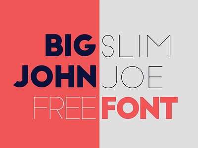 BigJohn / SlimJoe - FREE Font