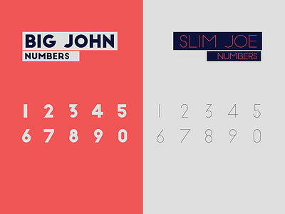 Big John - Slim Joe Numbers design font free graphic ion lucin typeface typography