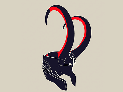Loki - Personal 3d drawing helmet illustration ion lucin minimal modeling symbolism