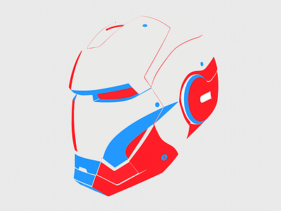 Iron Man - Personal 3d drawing helmet illustration ion lucin minimal modeling symbolism