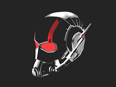 Ant Man - Symbolic 3d drawing helmet illustration ion lucin minimal modeling symbolism