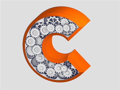 Craft - animated 3D font 3d animated clock craft font gears ion lucin motion typeface
