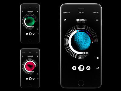 Randomize App Design - Color setting app app design branding icon icons ion lucin logo logo design motion motion design motion graphics ui