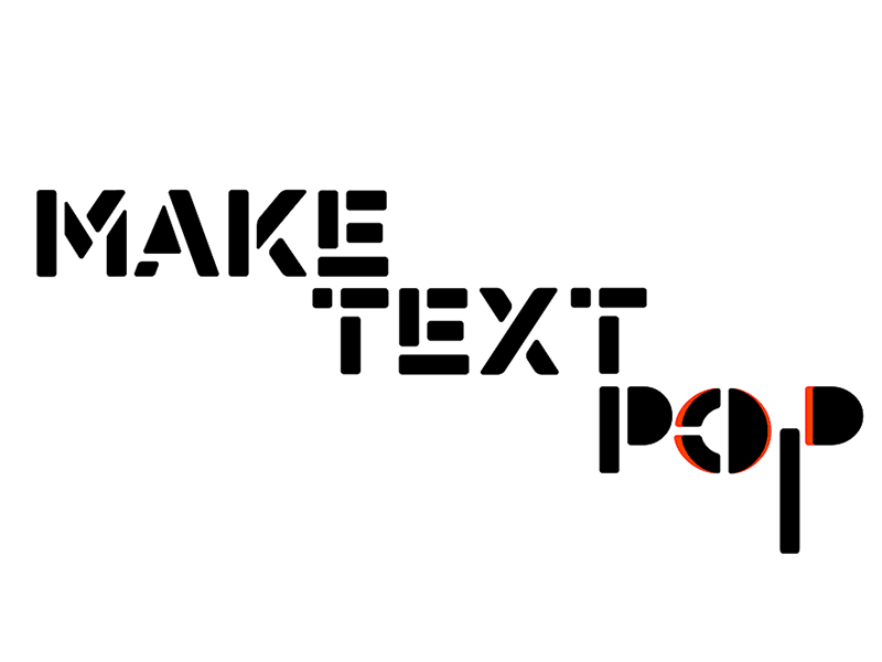 Randomize animated typeface - Make Text Pop animated animation app contrast font graphic ion lettering lucin motion typeface typography