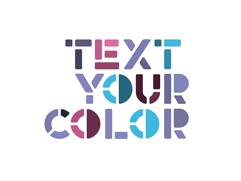 Randomize animated typeface - Text Your Color animated animation app contrast font graphic ion lettering lucin motion typeface typography