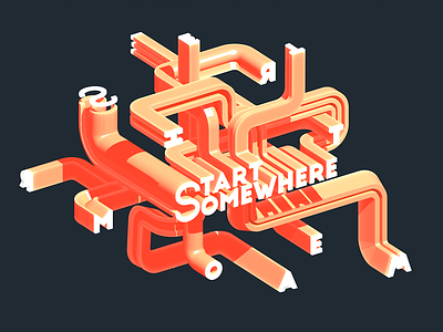 Start somewhere animated animation font graphic ion lucin lettering motion randomize typeface typography