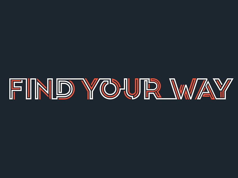 Find your way animated animation font graphic ion lucin lettering motion randomize typeface typography
