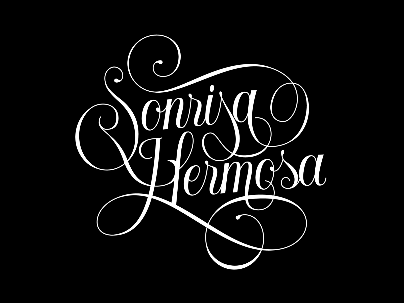 Sonrisa Hermosa - Lettering by Bryam Cavero on Dribbble