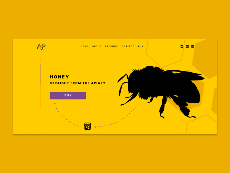 Landing Page honey by Кристи on Dribbble