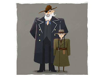 True Grit cartoon character fanart true grit western