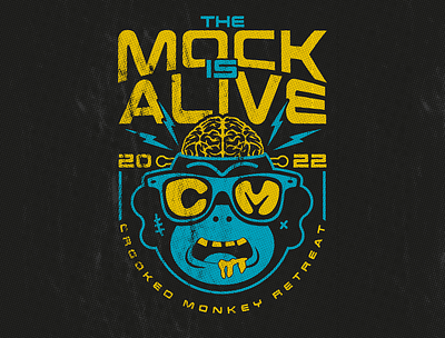 The Mock is Alive apparel frankestein illus illustration illustration art illustrations mock mockup monkey tshirt design zombie