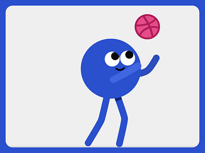 L for Dribbble love animation blue character dribbble gif graphics logo love motion