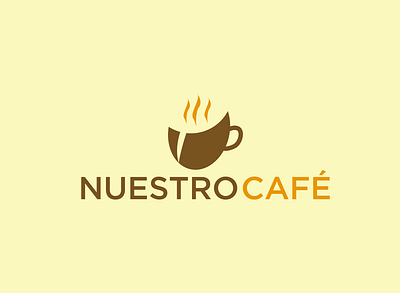 NUESTRO CAF 01 brand identity branding branding design design flat graphic design icon identity logo logo design