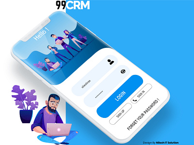 99CRM , Mobile App UI UX Design