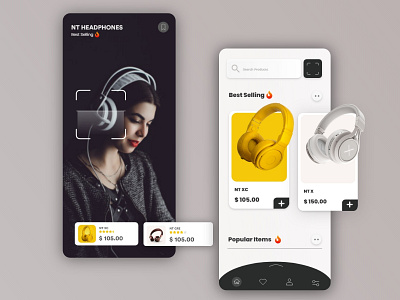 Headphone Mobile app Ui UX Design design headphone mobile headphone ui headphones illustration design illustration digital illustrations logo mobile app design mockups ui ux webdesign