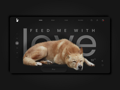 Pet Food Website  App design UI UX