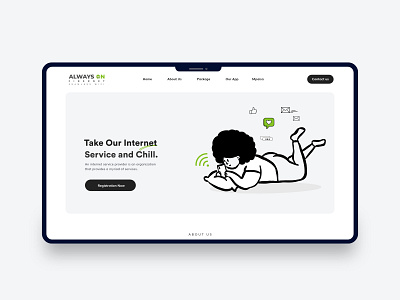 ISP Website Landing page