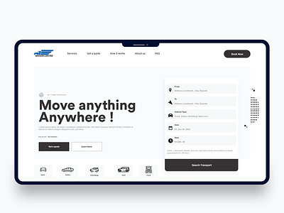 Movers and Packers | Website UIUX Design