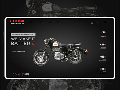 Bike Modifications Garage website mockup