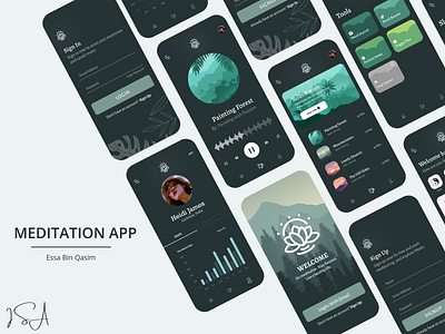 Meditation App Design app design app ui ui ui design ui ux user experience user experience design user interface ux ux design