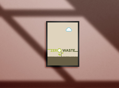 Zero Waste Poster design designdrop graphic design graphic designer hosman design poster poster design zero waste طراحی گرافیک قطره طراحی