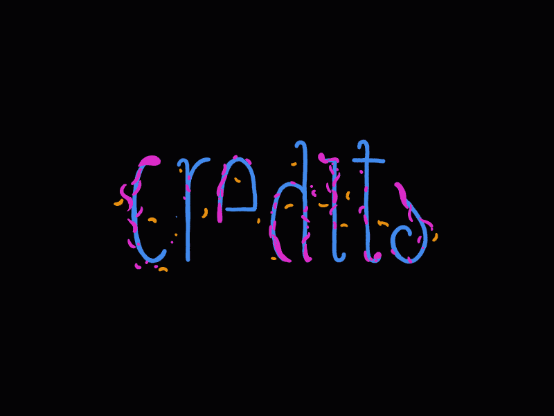 Credits 2d animated typography cel animation