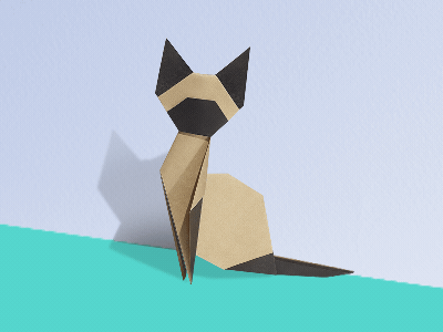 Profile Icons: Cat animated cat origami