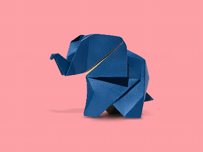 Profile Icons: Elephant animated elephant origami