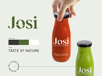logo josi branding design juice logo minimal packaging product