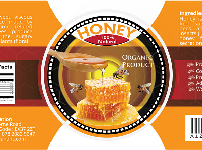 Honey label Design 6X12 5 new 01 advertising banner branding illustration label design label packaging labeldesign package design product design product packaging