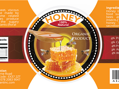 Honey label Design 6X12 5 new 01