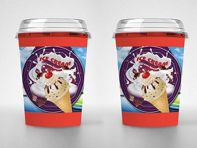 Free Ice Cream Disposable Packaging Mockup