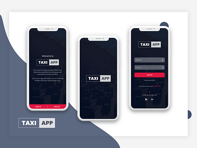 A Taxi App Development Company Android Ios Min app design design login screen mobile app design mobile app development mobile apps mobile design signup screen splashscreen taxi app tracking app ui uidesign