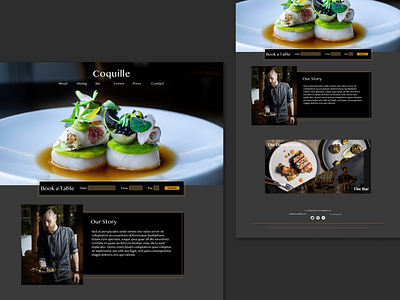 Landing Page for Fine Dining