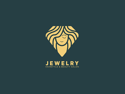 Jewelry hairstyle & beauty salon beauty beauty logo beauty salon design hairstyle icon illustration logo women