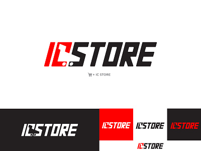 IC Store branding design illustration logo monogram