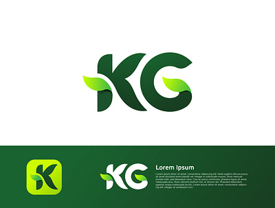 Kg Logo letter g logo letter k logo letter kg logo nature logo