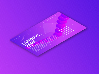 Landing Page (Purple) design flat illustration illustrator ui vector web website