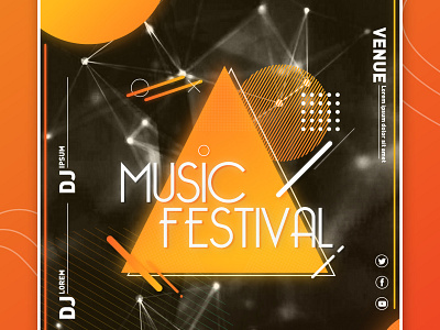 Music Festival Poster design illustration illustrator poster poster design vector web