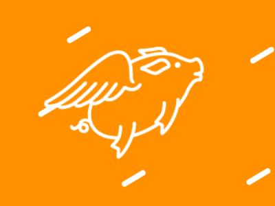 Is it a bird... animation design flying gif icon light speed pig pork space swine unreal wings