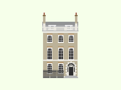 Knock knock... house icon illustration london mansion posh terrace