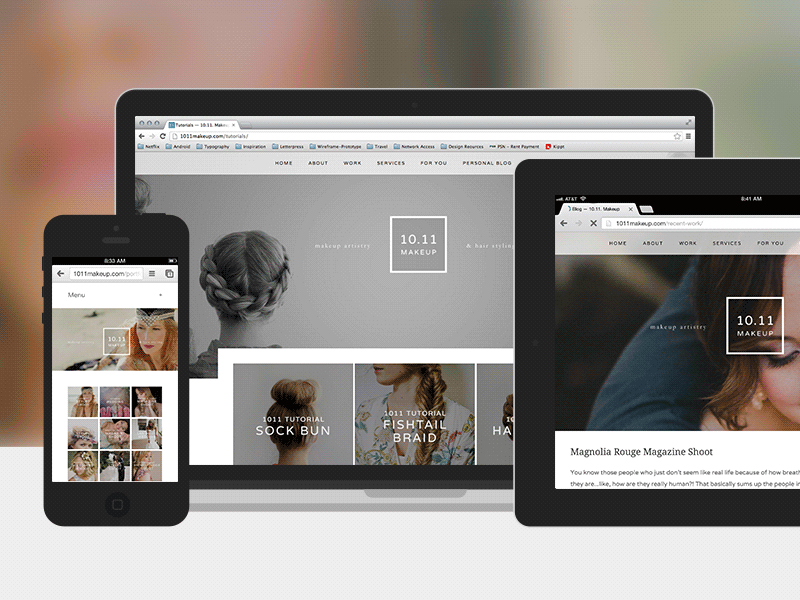 1011 Makeup Launch (GIF) 1011makeup gif mobile responsive site squarespace tablet