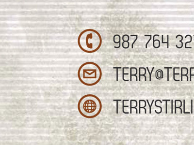 Terry Stirling Jr Business Card business card orange texture